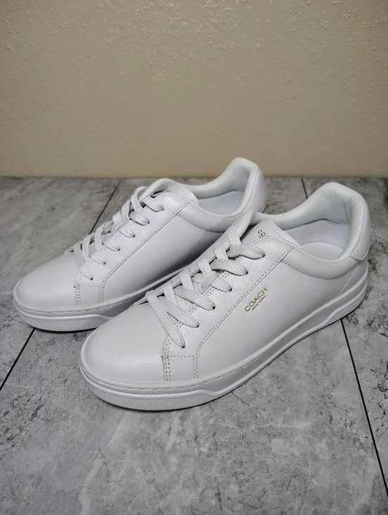 Coach White Leather Low Top Sneakers Women’s Size 9.5 NIB - Picture 5 of 14